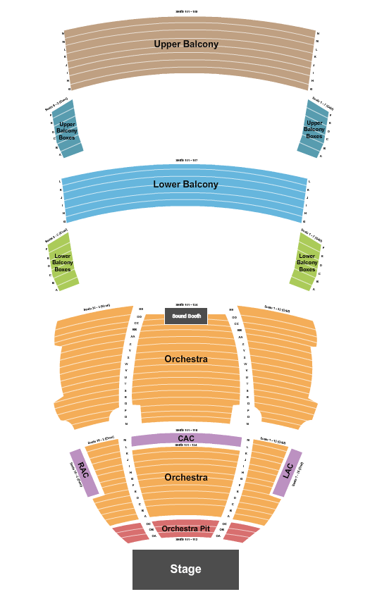 SAFE Credit Union Performing Arts Center Moulin Rouge! Seating Chart